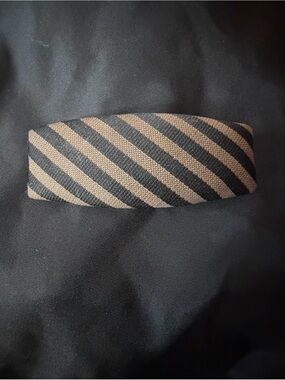 FENDI Hair Clip / Barrette in Classic Striped Fendi Pattern.